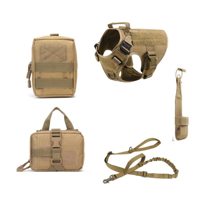 Harnais Tactique pour Chien Vest K9 d'Entraînement Chiens Toutes Races - IVOIRART.COM