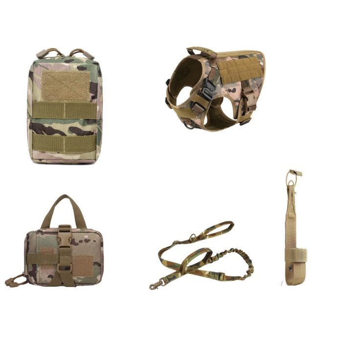 Harnais Tactique pour Chien Vest K9 d'Entraînement Chiens Toutes Races - IVOIRART.COM