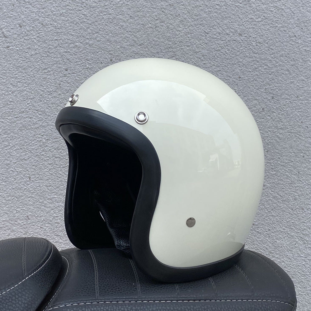 Helmet Half Helmet Retro Helmet FRP Motorcycle Helmet - IVOIRART.COM