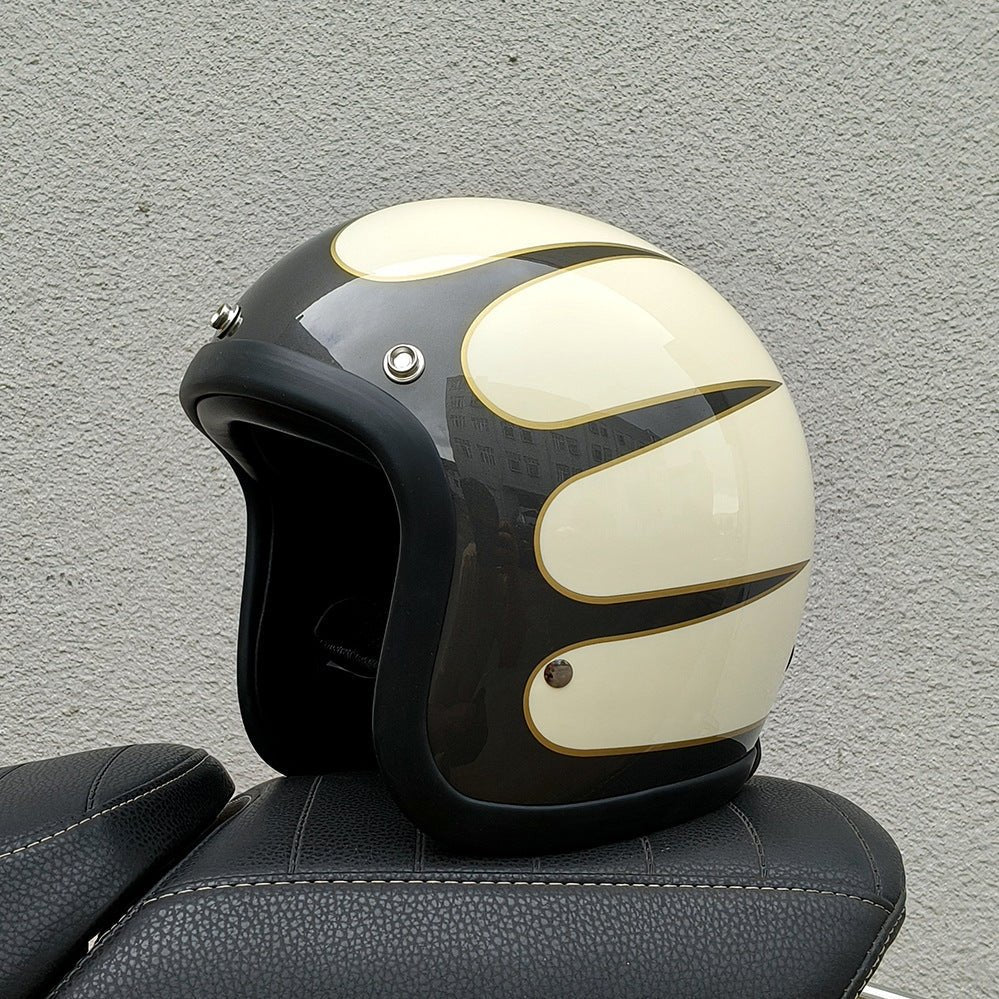 Helmet Half Helmet Retro Helmet FRP Motorcycle Helmet - IVOIRART.COM