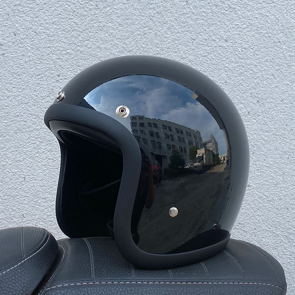 Helmet Half Helmet Retro Helmet FRP Motorcycle Helmet - IVOIRART.COM