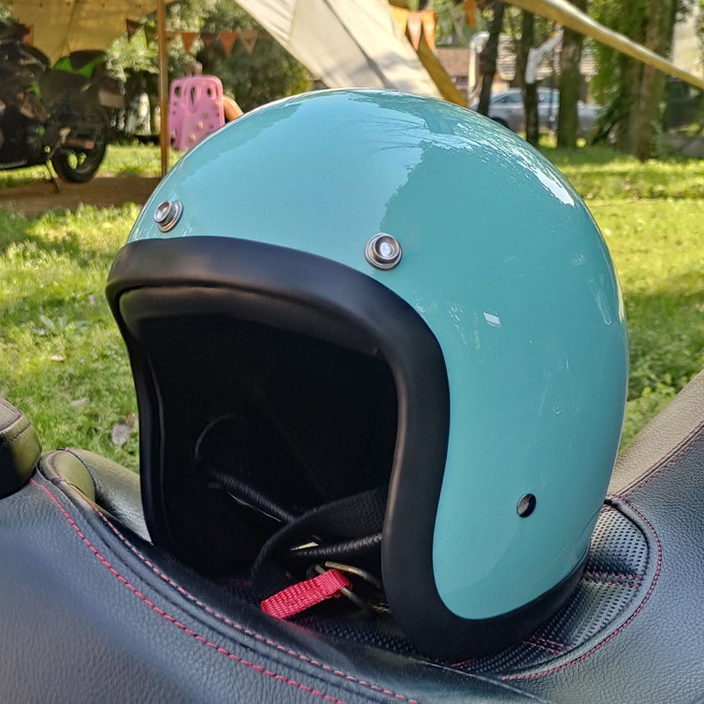 Helmet Half Helmet Retro Helmet FRP Motorcycle Helmet - IVOIRART.COM
