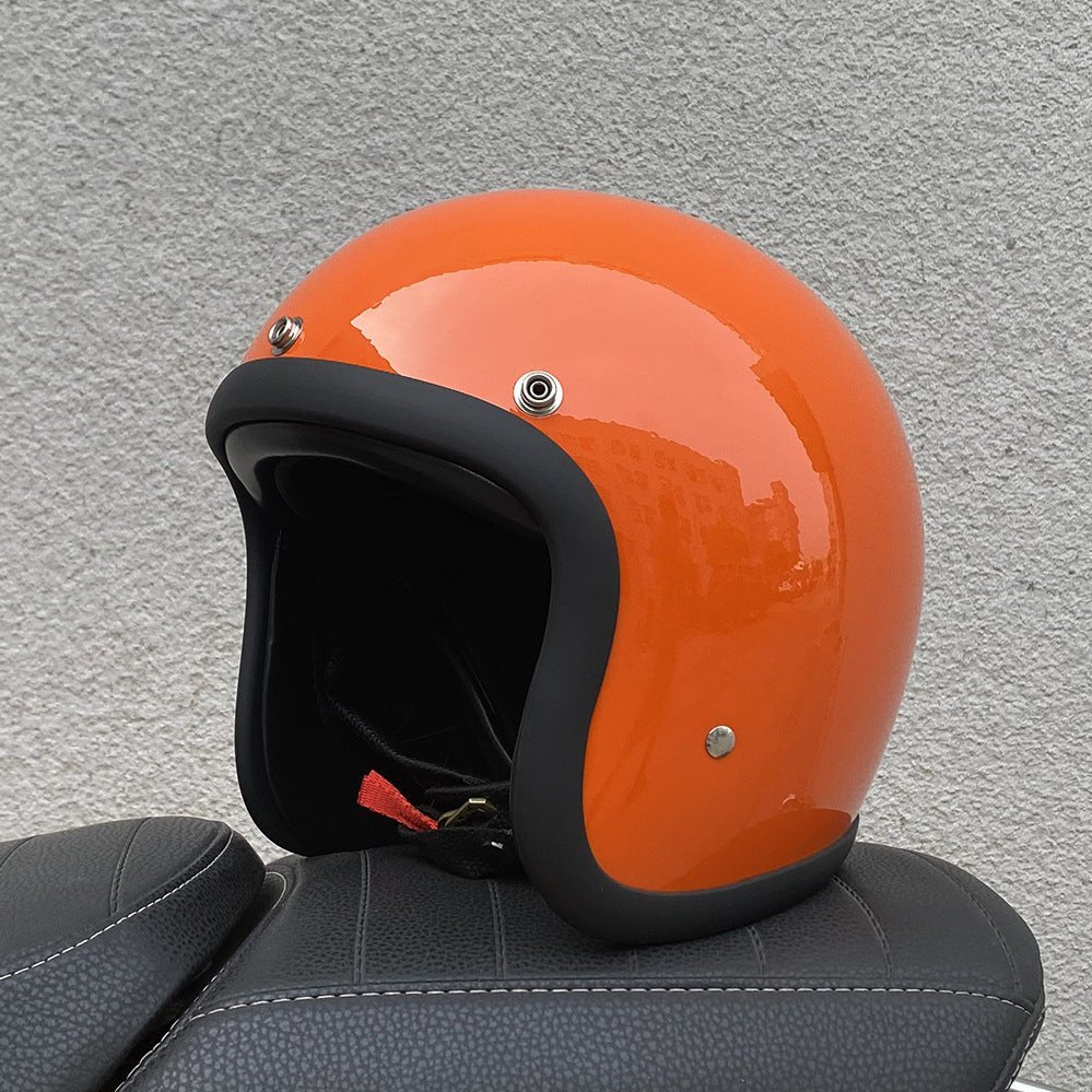 Helmet Half Helmet Retro Helmet FRP Motorcycle Helmet - IVOIRART.COM