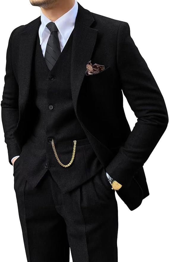 Herringbone Men's Suit Slim Fit - IVOIRART.COM