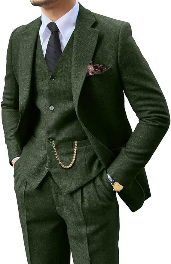 Herringbone Men's Suit Slim Fit - IVOIRART.COM