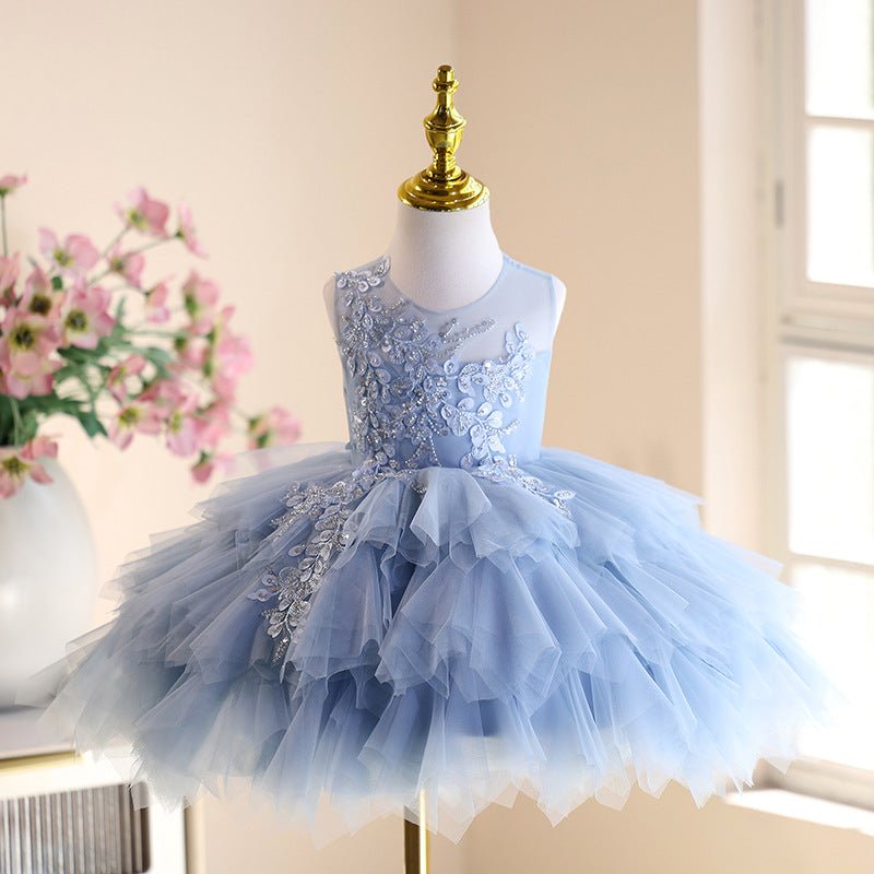 High-end Affordable Luxury Minority Children Birthday Princess Dress Tulle Tutu - IVOIRART.COM
