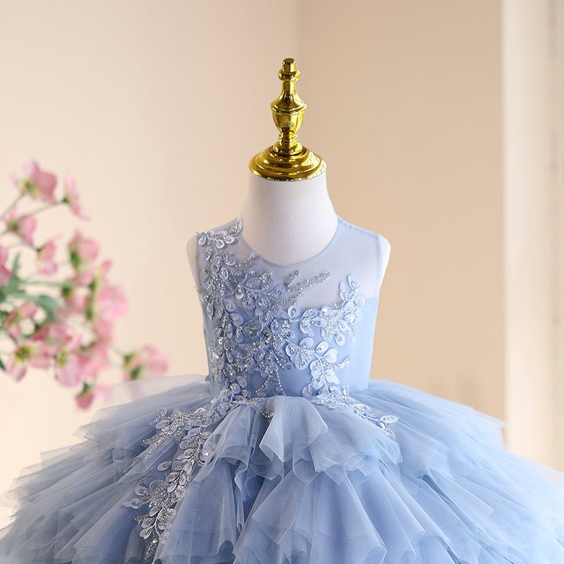 High-end Affordable Luxury Minority Children Birthday Princess Dress Tulle Tutu - IVOIRART.COM