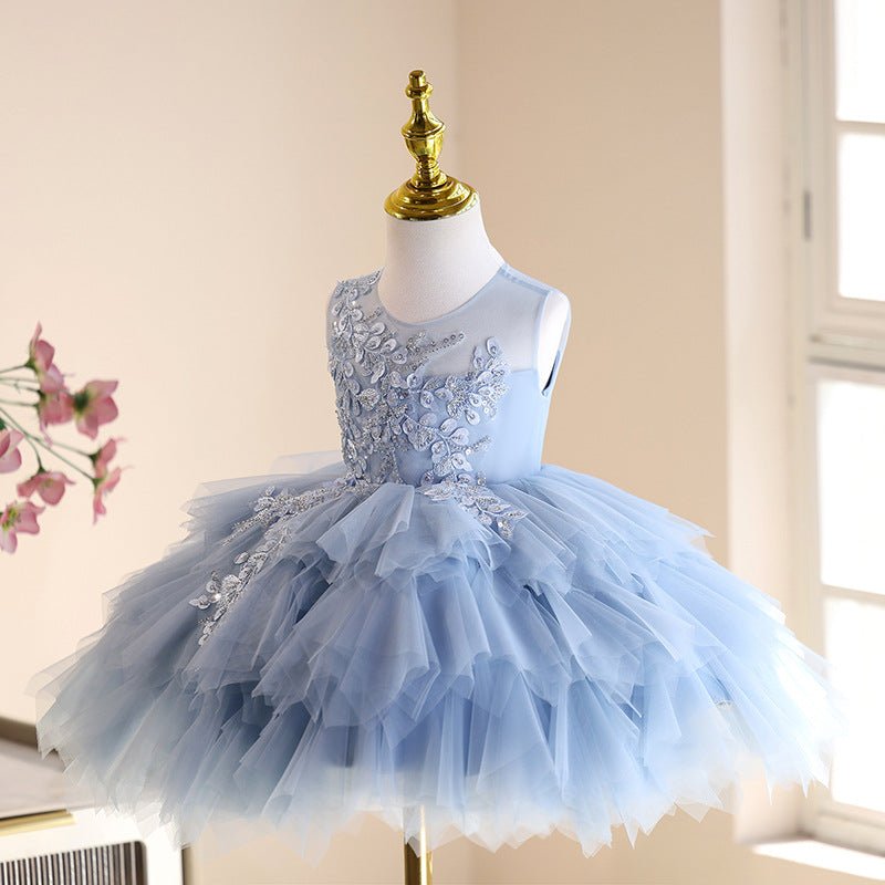 High-end Affordable Luxury Minority Children Birthday Princess Dress Tulle Tutu - IVOIRART.COM