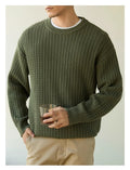 High-end Long Sleeve Loose Round Neck Men's Knitwear - IVOIRART.COM