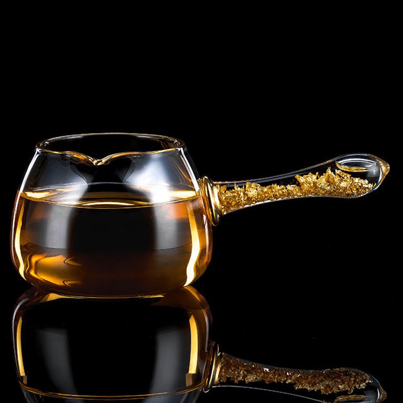 High Grade Gold Foil Crystal Glass Tea Cup - IVOIRART.COM