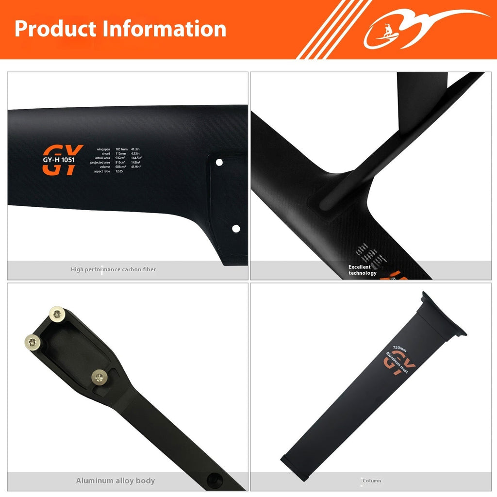 High-performance Carbon Fiber Racing Surfing Unpowered Hydrofoil - IVOIRART.COM