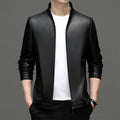High Quality Leather Jacket Men's Stand Collar Coat - IVOIRART.COM
