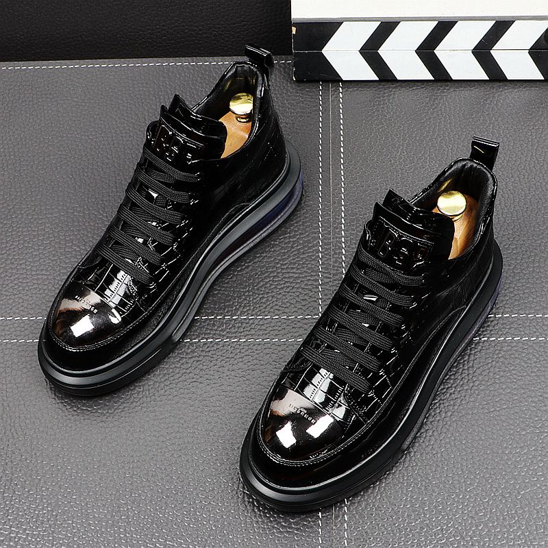 High-Top Shoes Fashion All-Match Trendy Men's Casual Short Boots - IVOIRART.COM