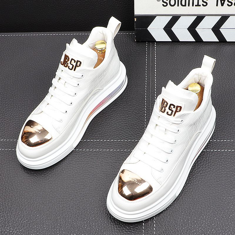 High-Top Shoes Fashion All-Match Trendy Men's Casual Short Boots - IVOIRART.COM