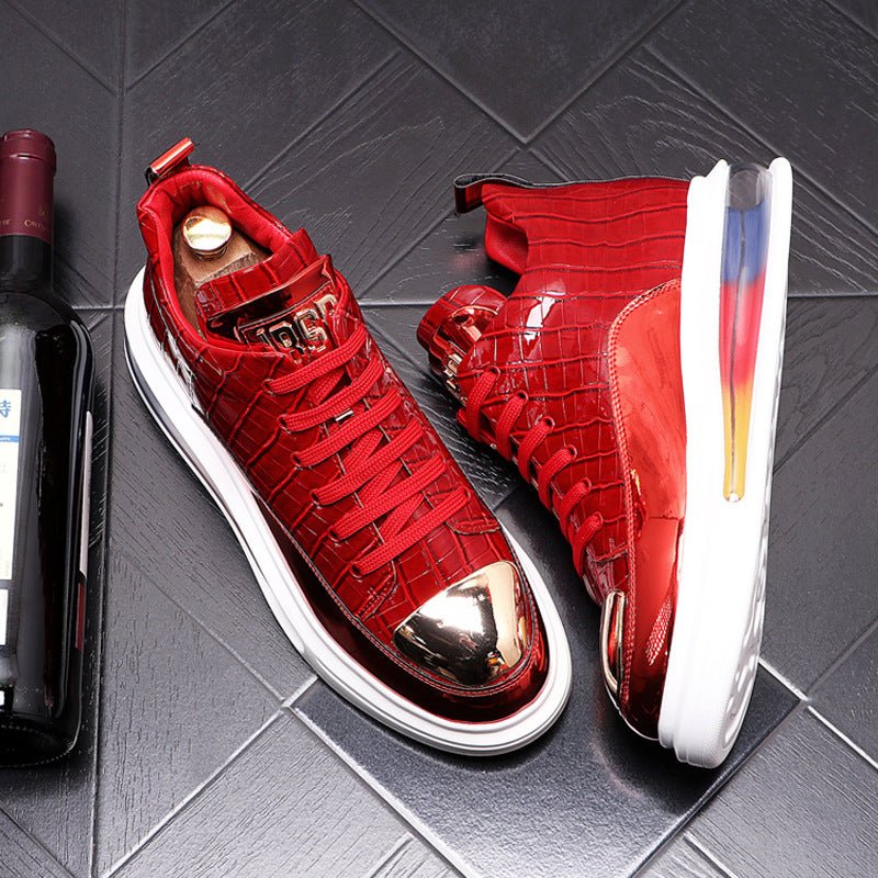 High-Top Shoes Fashion All-Match Trendy Men's Casual Short Boots - IVOIRART.COM