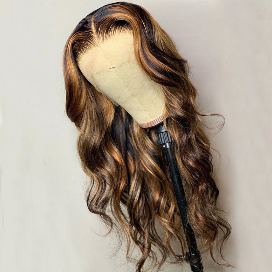 Highlight Wig Human Hair Ombre Lace Front - IVOIRART.COM