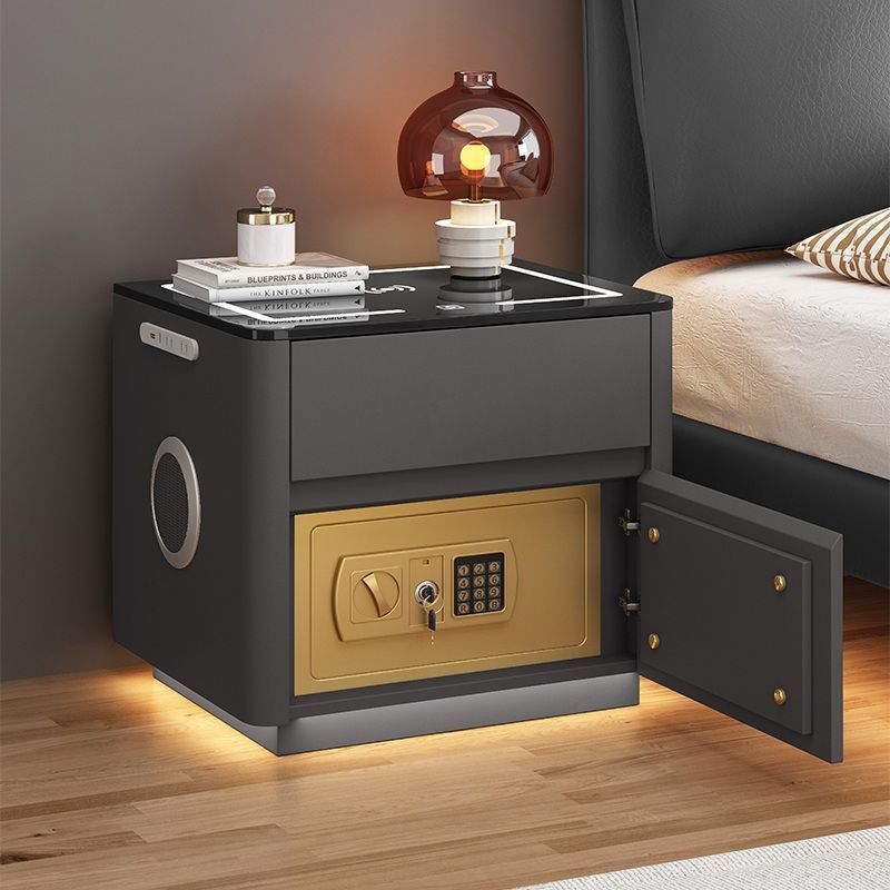 Home Bedroom Multi-functional Smart Safe Bedside Table Wireless Integrated Charging Safe - IVOIRART.COM