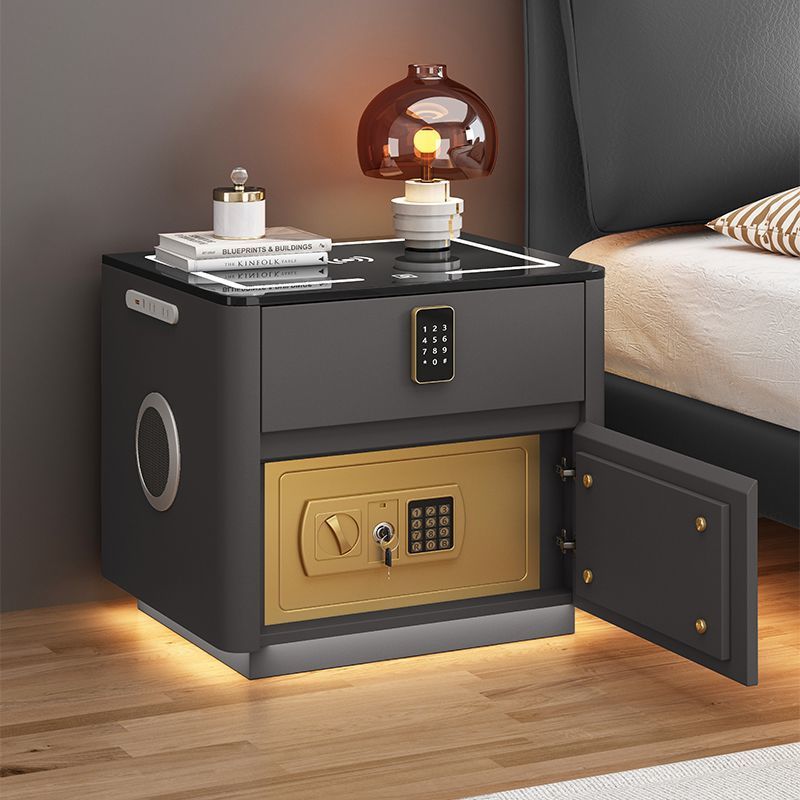 Home Bedroom Multi-functional Smart Safe Bedside Table Wireless Integrated Charging Safe - IVOIRART.COM