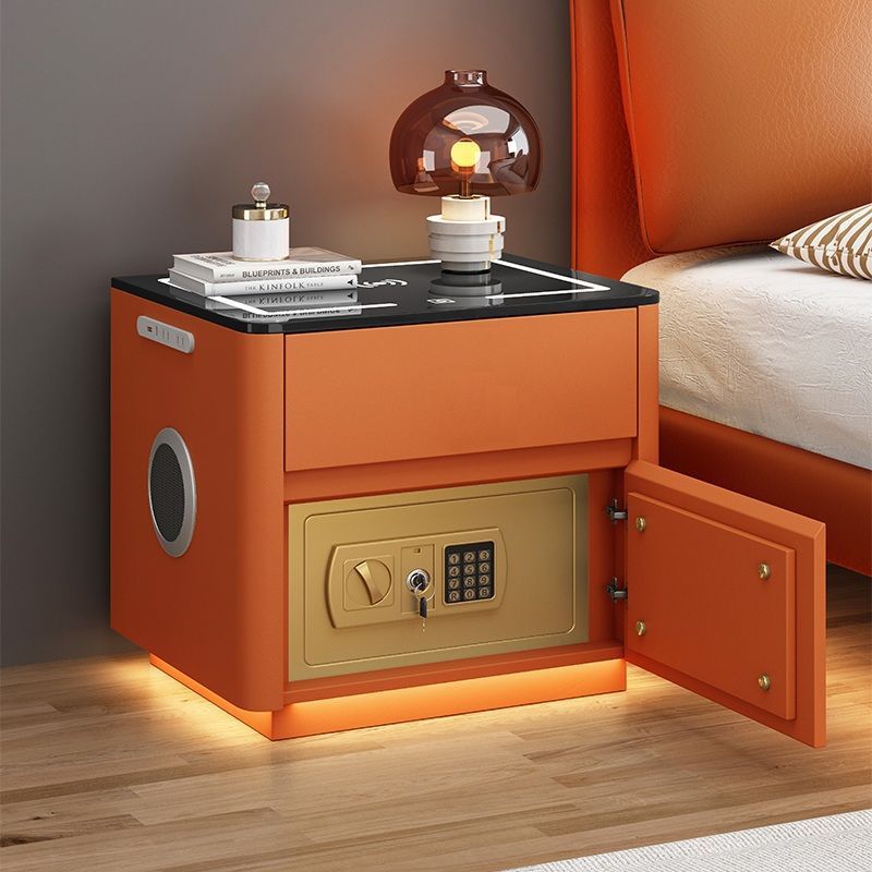 Home Bedroom Multi-functional Smart Safe Bedside Table Wireless Integrated Charging Safe - IVOIRART.COM