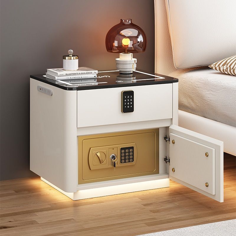 Home Bedroom Multi-functional Smart Safe Bedside Table Wireless Integrated Charging Safe - IVOIRART.COM