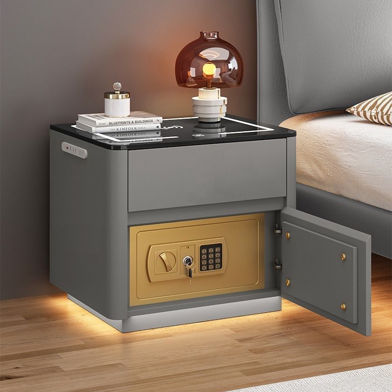Home Bedroom Multi-functional Smart Safe Bedside Table Wireless Integrated Charging Safe - IVOIRART.COM