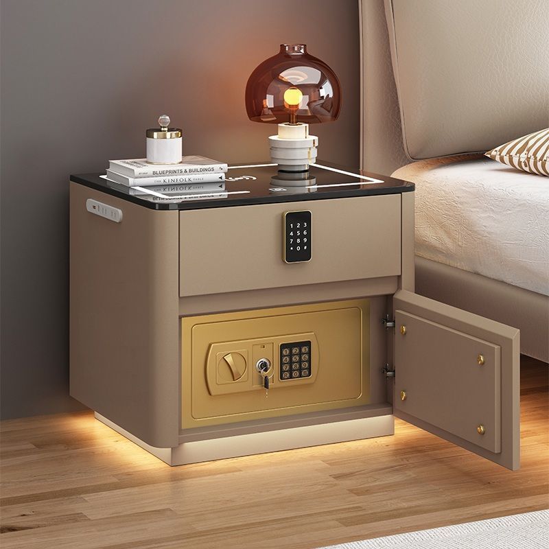 Home Bedroom Multi-functional Smart Safe Bedside Table Wireless Integrated Charging Safe - IVOIRART.COM