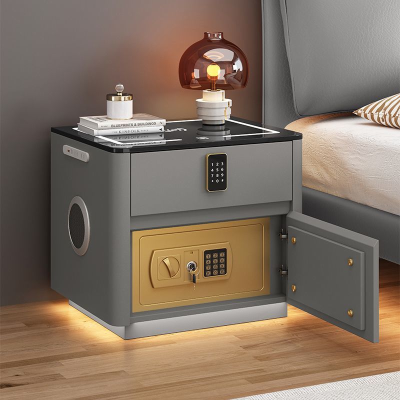 Home Bedroom Multi-functional Smart Safe Bedside Table Wireless Integrated Charging Safe - IVOIRART.COM