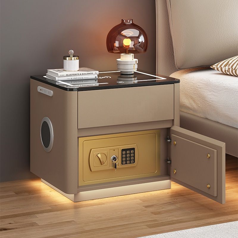 Home Bedroom Multi-functional Smart Safe Bedside Table Wireless Integrated Charging Safe - IVOIRART.COM