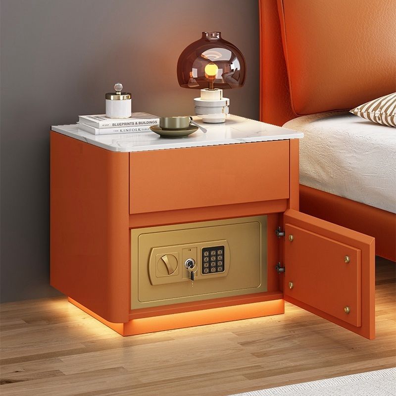 Home Bedroom Multi-functional Smart Safe Bedside Table Wireless Integrated Charging Safe - IVOIRART.COM