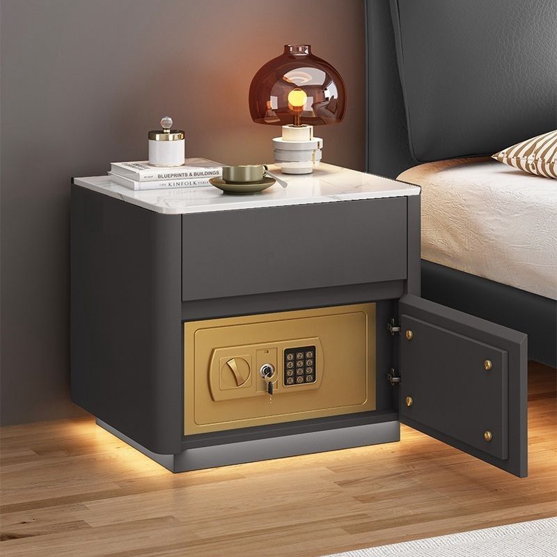 Home Bedroom Multi-functional Smart Safe Bedside Table Wireless Integrated Charging Safe - IVOIRART.COM