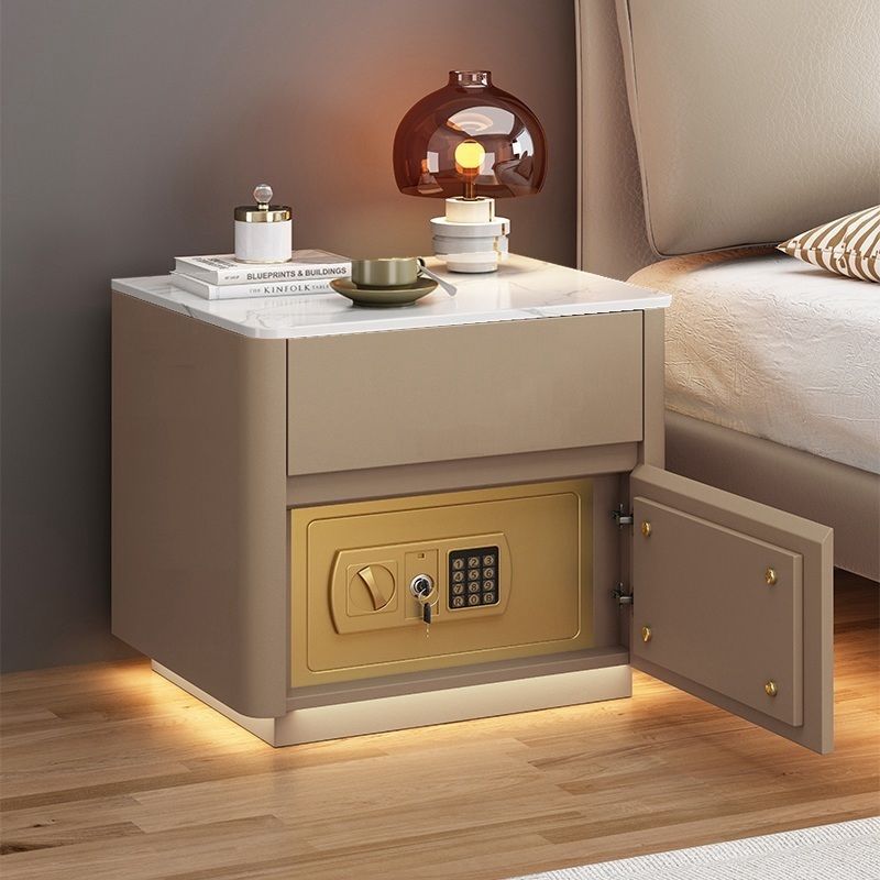 Home Bedroom Multi-functional Smart Safe Bedside Table Wireless Integrated Charging Safe - IVOIRART.COM