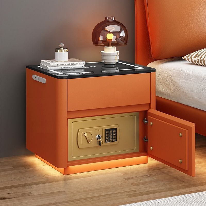 Home Bedroom Multi-functional Smart Safe Bedside Table Wireless Integrated Charging Safe - IVOIRART.COM