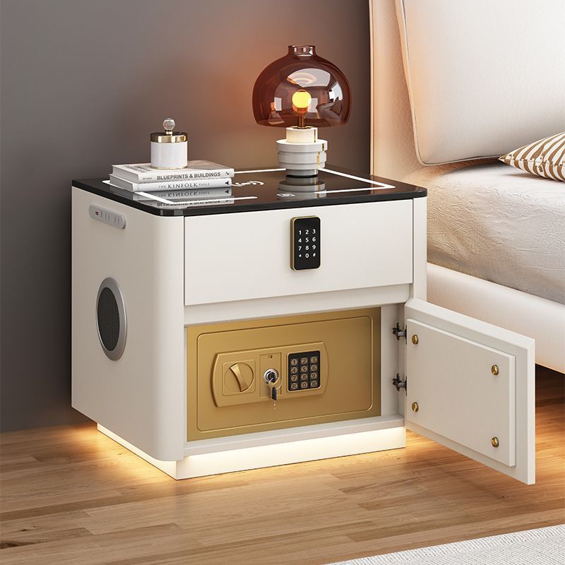 Home Bedroom Multi-functional Smart Safe Bedside Table Wireless Integrated Charging Safe - IVOIRART.COM