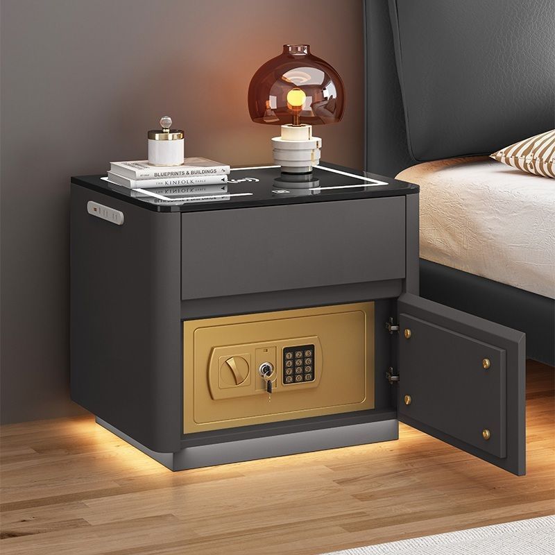Home Bedroom Multi-functional Smart Safe Bedside Table Wireless Integrated Charging Safe - IVOIRART.COM