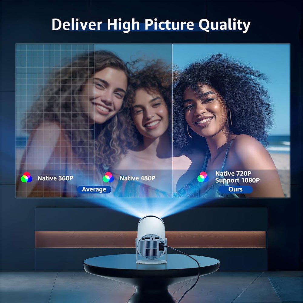Home HD Projector Bluetooth Portable Mini 4K Mini Phone Y5S Home Theater Projector - IVOIRART.COM