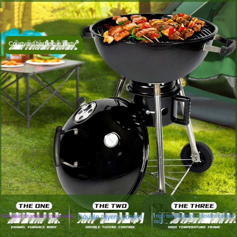 Home Outdoor BBQ Grill Portable Grill 3.5 Inch Charcoal Grill Heat Resistant Pressure Resistant Grill - IVOIRART.COM