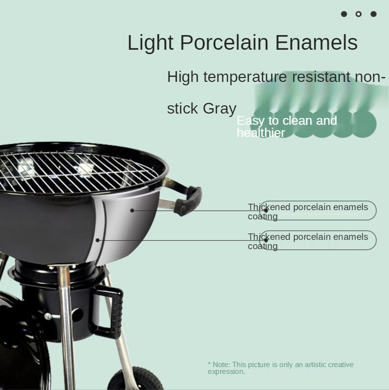 Home Outdoor BBQ Grill Portable Grill 3.5 Inch Charcoal Grill Heat Resistant Pressure Resistant Grill - IVOIRART.COM