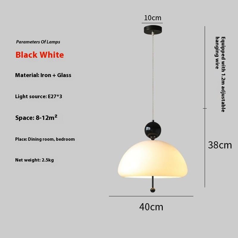 Homestay Hotel Study Vintage Cream Glass Chandelier — Nordic Iron Ceiling Lamp . - IVOIRART.COM