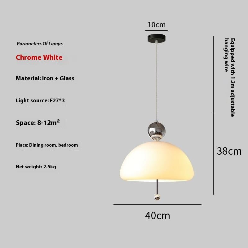 Homestay Hotel Study Vintage Cream Glass Chandelier — Nordic Iron Ceiling Lamp . - IVOIRART.COM