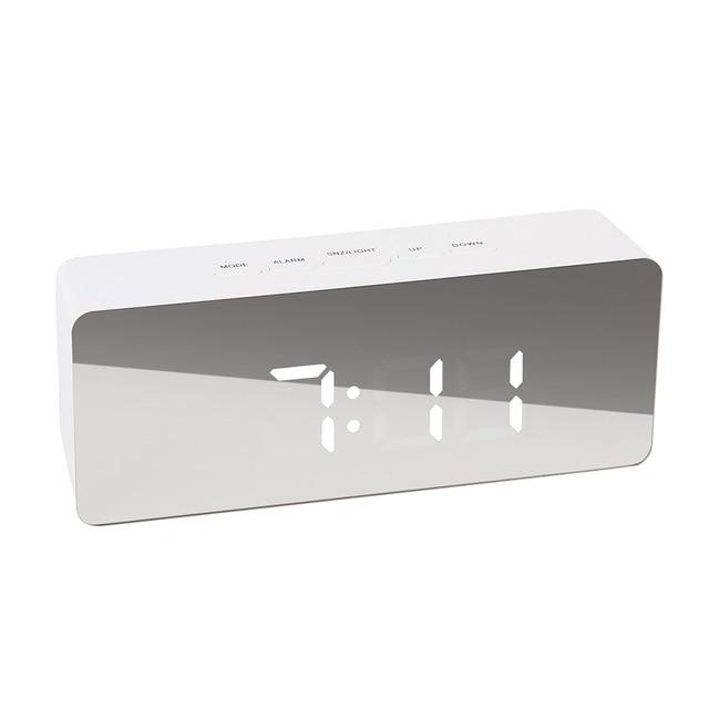 Horloge Miroir Numérique Multifonction à LED, Affichage Heure et Température - IVOIRART.COM