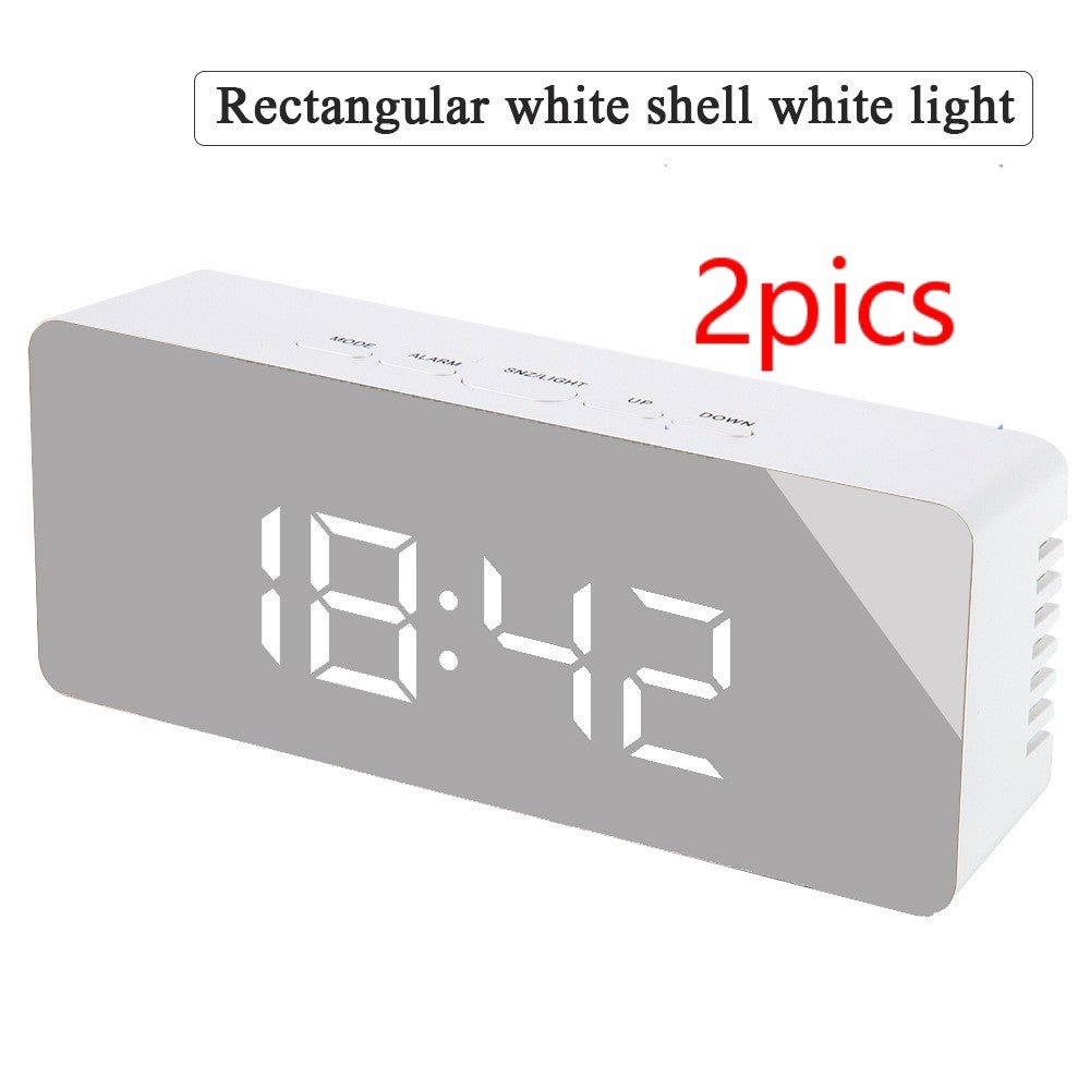 Horloge Miroir Numérique Multifonction à LED, Affichage Heure et Température - IVOIRART.COM