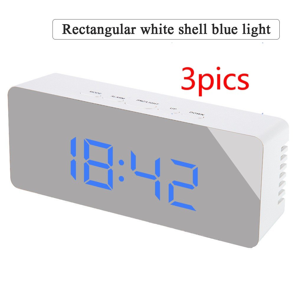 Horloge Miroir Numérique Multifonction à LED, Affichage Heure et Température - IVOIRART.COM