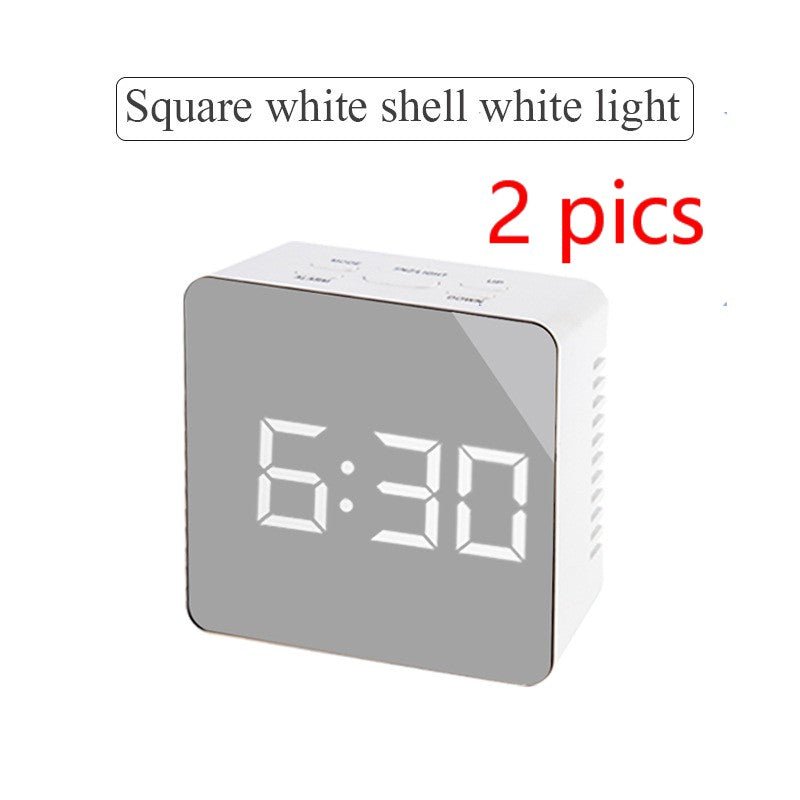 Horloge Miroir Numérique Multifonction à LED, Affichage Heure et Température - IVOIRART.COM