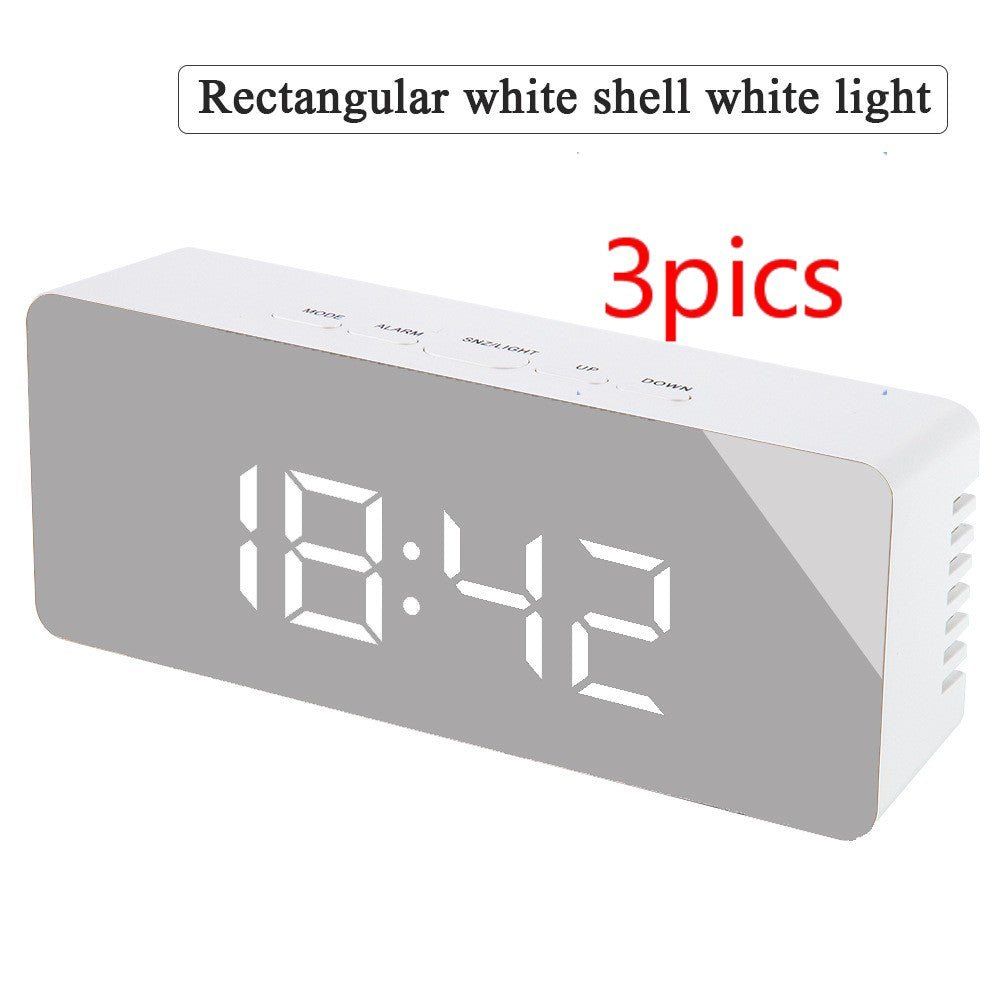 Horloge Miroir Numérique Multifonction à LED, Affichage Heure et Température - IVOIRART.COM