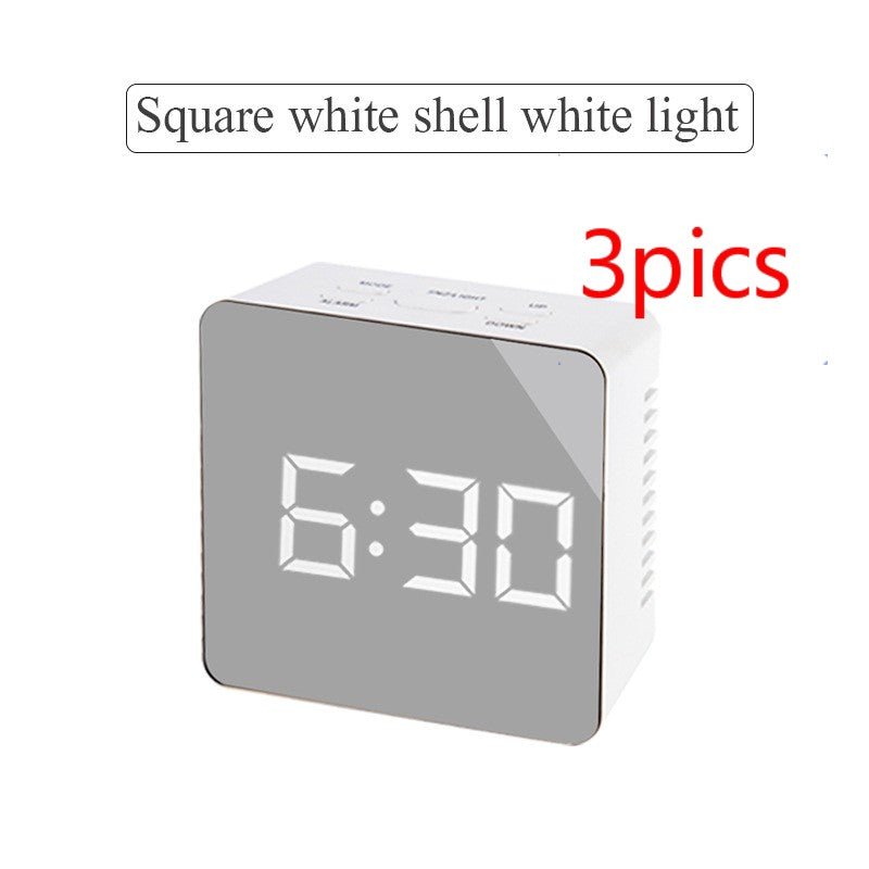 Horloge Miroir Numérique Multifonction à LED, Affichage Heure et Température - IVOIRART.COM