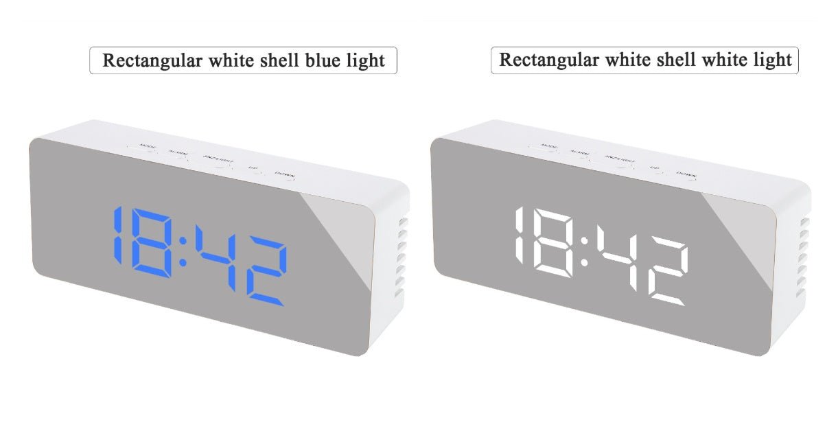 Horloge Miroir Numérique Multifonction à LED, Affichage Heure et Température - IVOIRART.COM