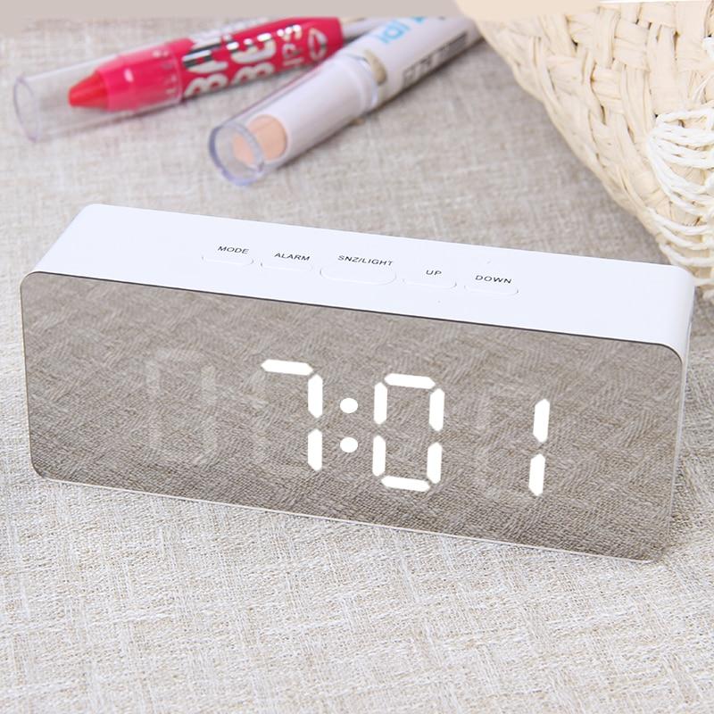 Horloge Miroir Numérique Multifonction à LED, Affichage Heure et Température - IVOIRART.COM