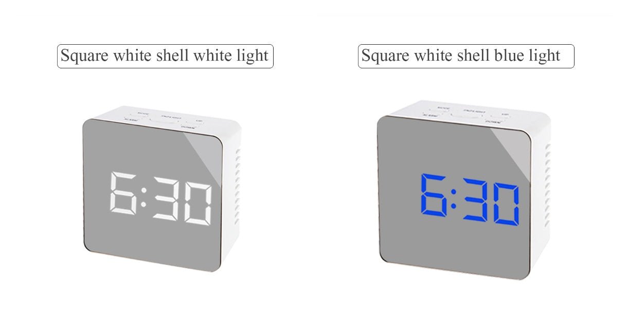 Horloge Miroir Numérique Multifonction à LED, Affichage Heure et Température - IVOIRART.COM