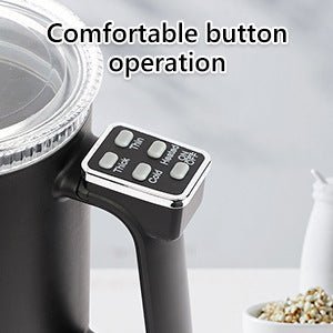 Hot And Cold Double Electric Milk Frother Coffee Latte - IVOIRART.COM