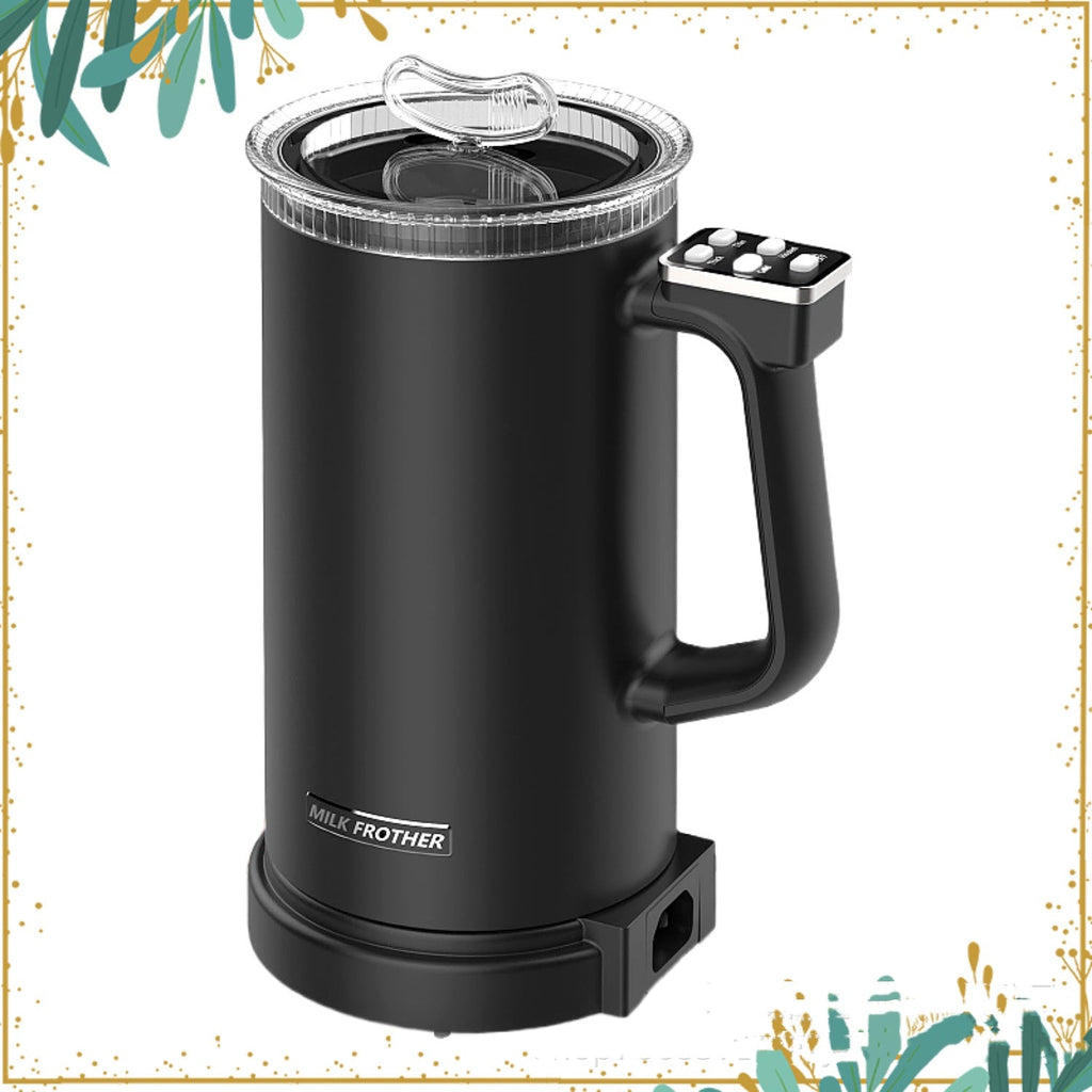 Hot And Cold Double Electric Milk Frother Coffee Latte - IVOIRART.COM